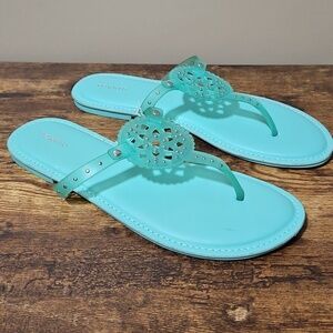 Torrid Women's Mint Green T-Strap Sandals 13WW
